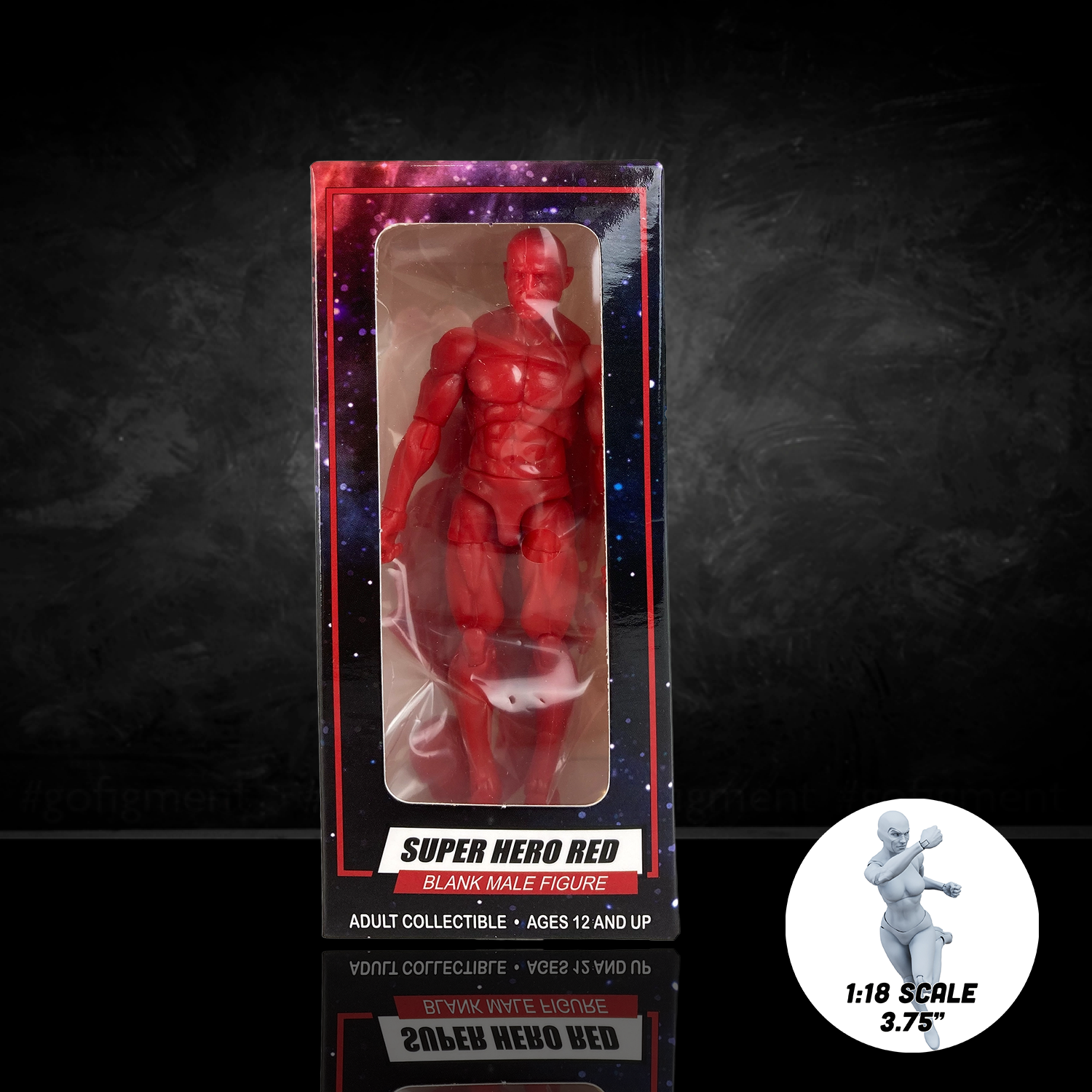 Vitruvian H.A.C.K.S. Superhero Red Blanks Male Action Figure – 1/18 Scale Collectible by Boss Fight Studio Llc new in box