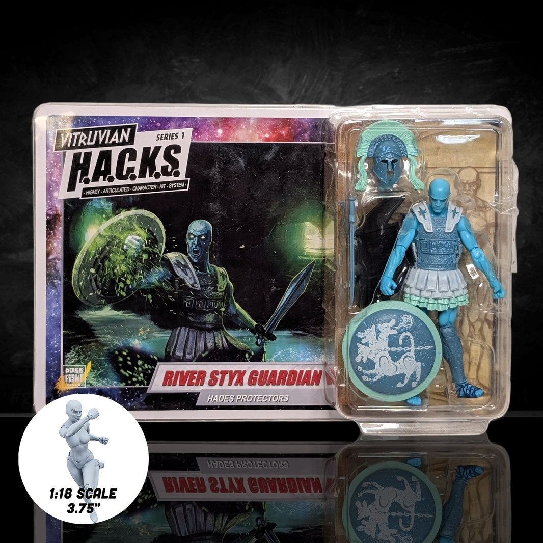 River Styx Guardian Vitruvian H.A.C.K.S. Action Figure Spectral Spartan of the Underworld 1:18 Scale by Boss Fight Studio Llc new in box