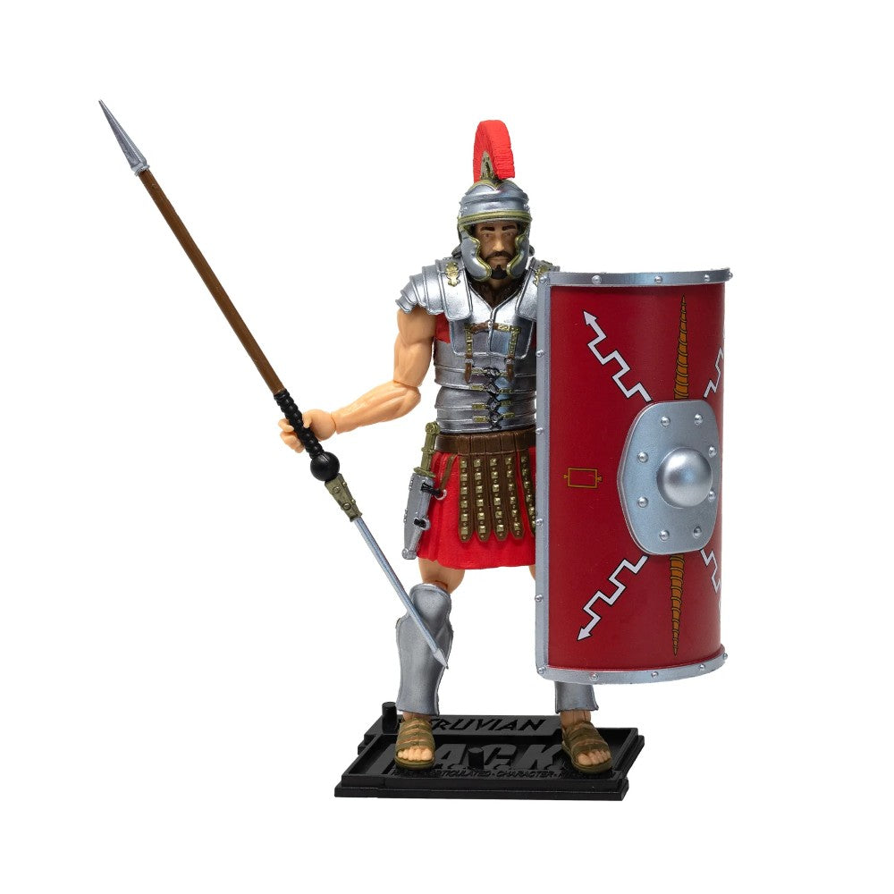 Roman Legionary (10th Anniversary Edition) -Vitruvian H.A.C.K.S. 1:18 Scale Action Figure by Boss Fight Studio Llc with spear and shield on base