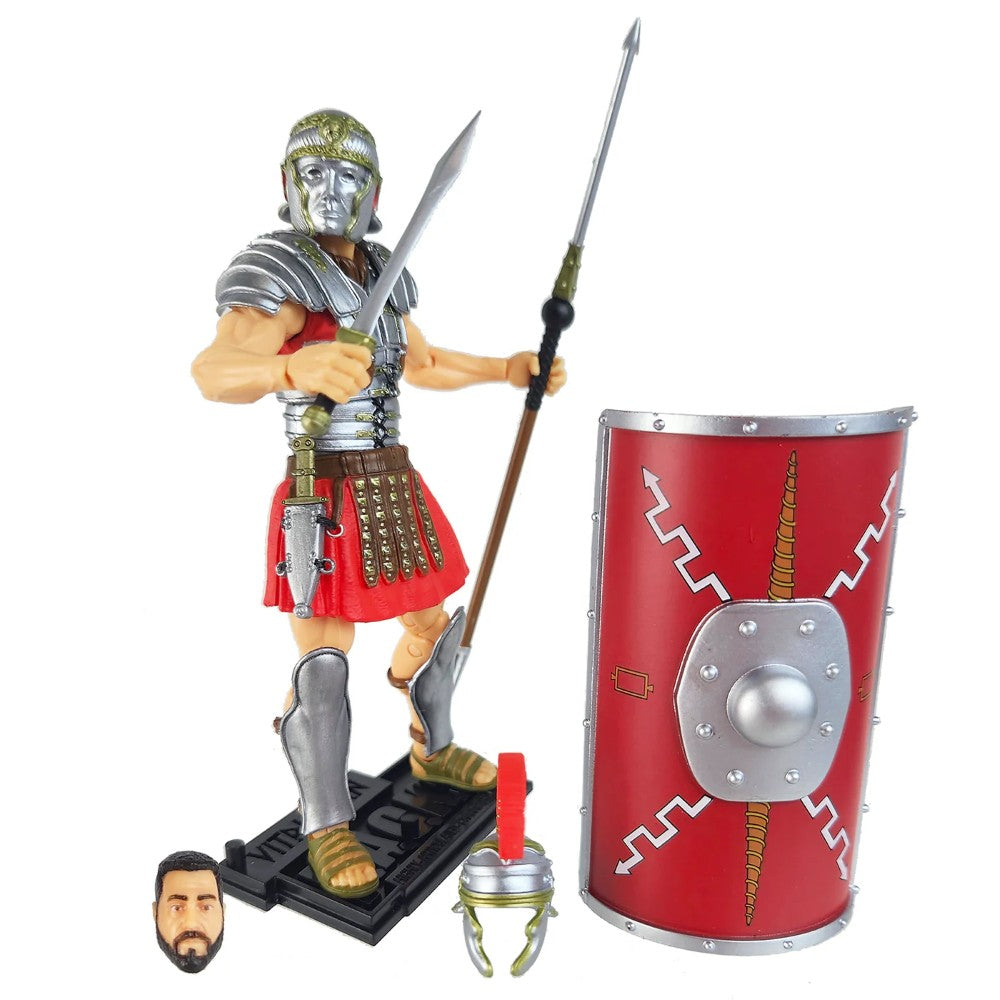 Roman Legionary (10th Anniversary Edition) -Vitruvian H.A.C.K.S. 1:18 Scale Action Figure new in box with spear, shield, and alternate head by Boss Fight Studio Llc