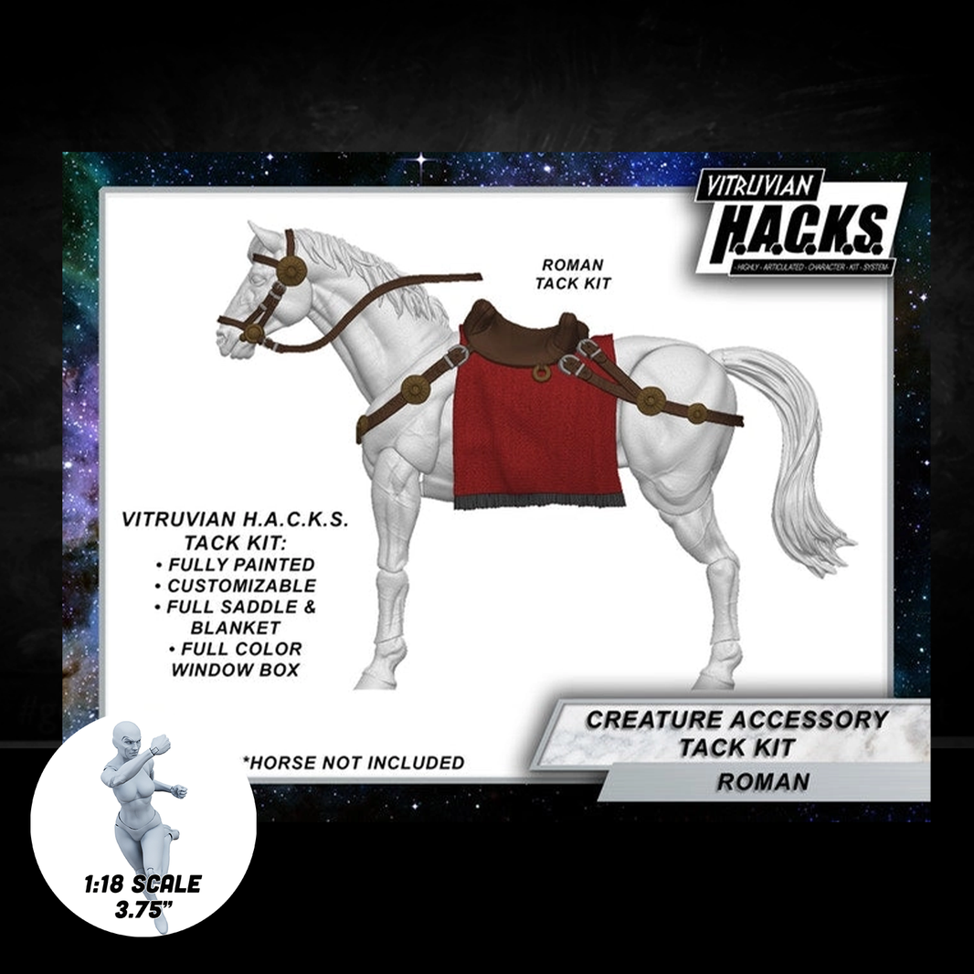 Mighty Steeds - Roman Tack Kit – RED Action Figure Accessories by Boss Fight Studio Llc, 1:18 scale, new in box