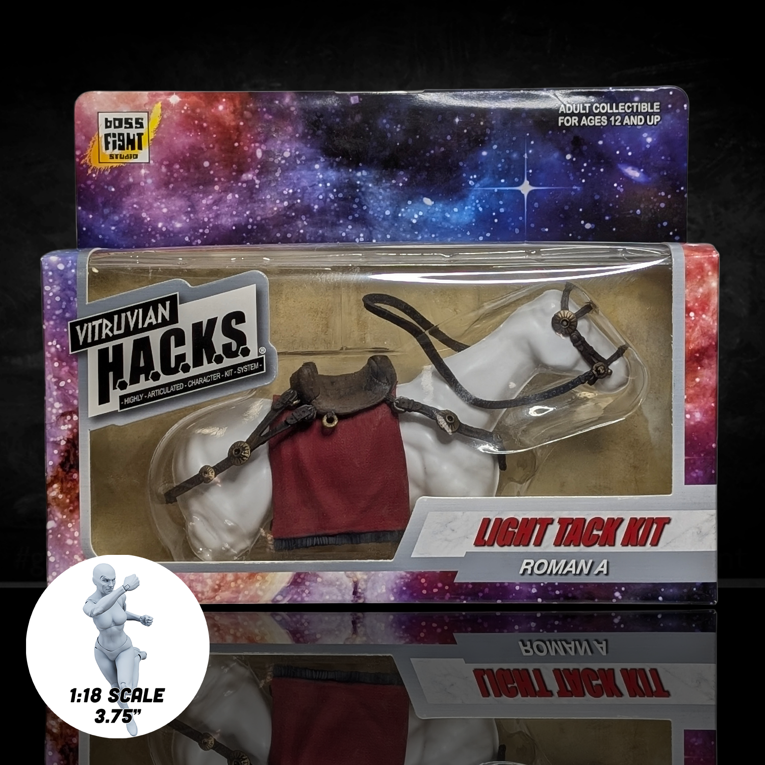 Mighty Steeds - Roman Tack Kit – RED Action Figure Accessories by Boss Fight Studio Llc new in box 1:18 scale collectible