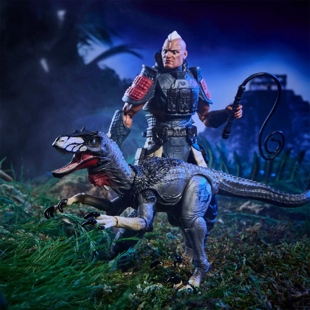 Rottclaw & Cobra Deinonychus GI Joe Classified 1:12 scale 6" Series Action Figure by Hasbro in a detailed outdoor setting