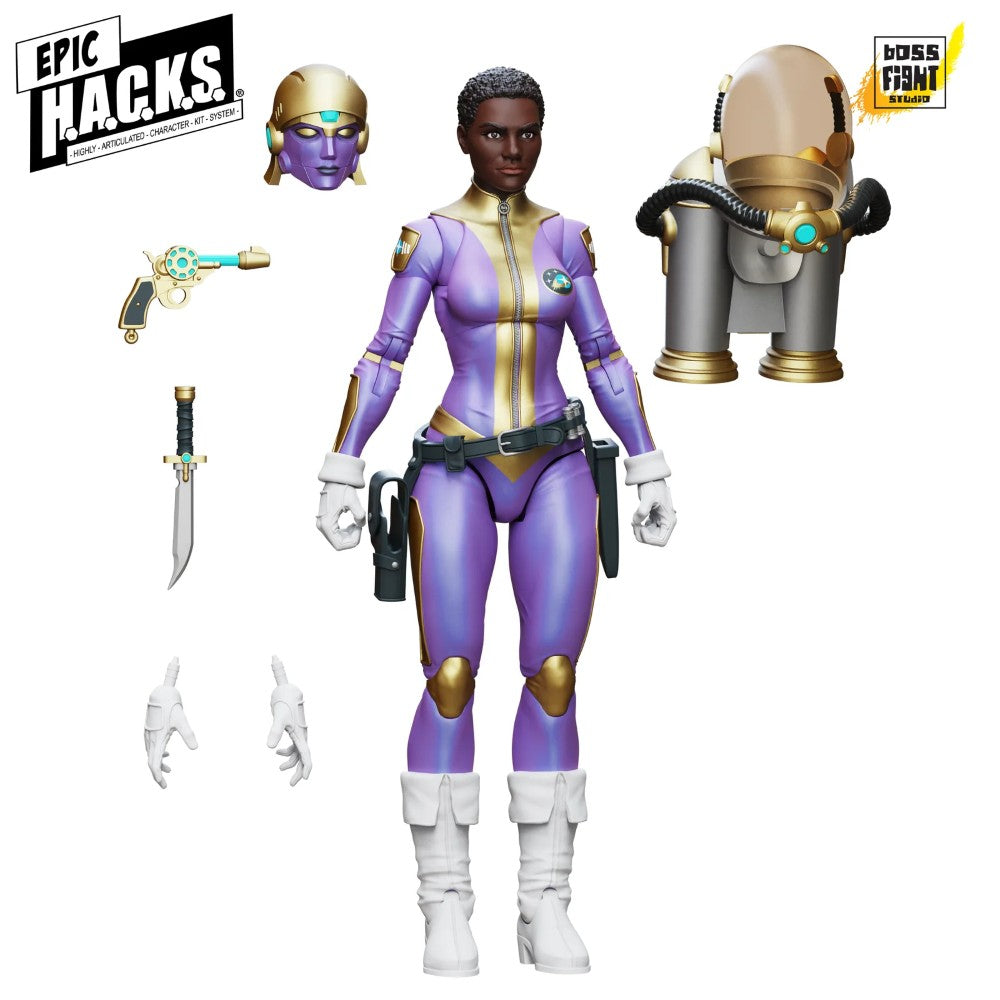 Roxy London Epic H.A.C.K.S. Core Wave 1 Action Figure by Boss Fight Studio Llc new in box with accessories and helmet