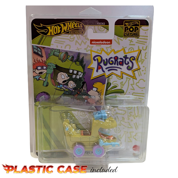 Mattel Hot Wheels Premium Rugrats Reptar Car Pop Culture 2026 die-cast vehicle in collectible packaging front view