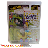 Mattel Hot Wheels Premium Rugrats Reptar Car Pop Culture 2026 die-cast vehicle in collectible packaging front view