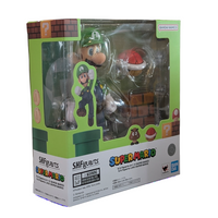 Super Mario Bros Luigi S.H.Figuarts Action Figure by Bandai Tamashii Nations new in box 3.75 inch scale by SH Figuarts