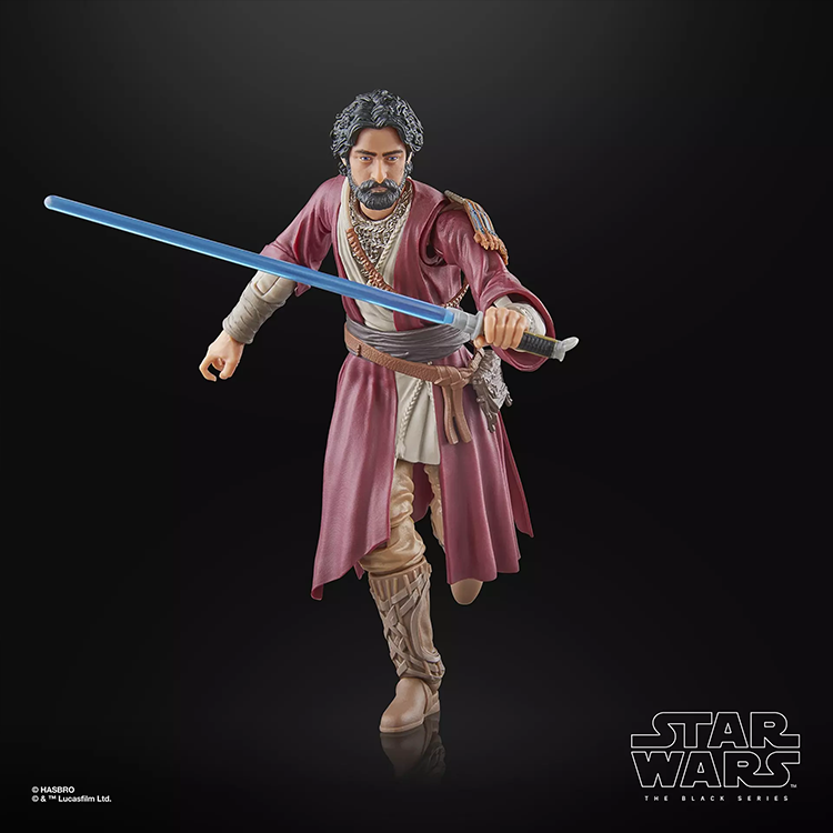 Hasbro Star Wars Black Series Ezra Bridger Peridea 6-inch action figure with blue lightsaber pose
