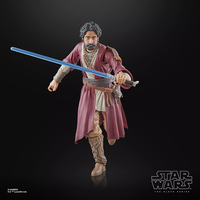 Hasbro Star Wars Black Series Ezra Bridger Peridea 6-inch action figure with blue lightsaber pose