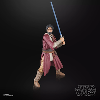 Hasbro Star Wars Black Series Ezra Bridger Peridea 6-inch action figure with blue lightsaber in battle pose