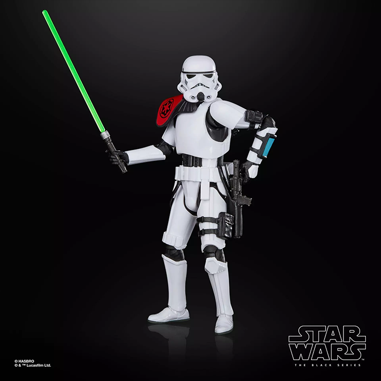Star Wars The Black Series Sergeant Kreel action figure holding green lightsaber with detailed armor poseable limbs