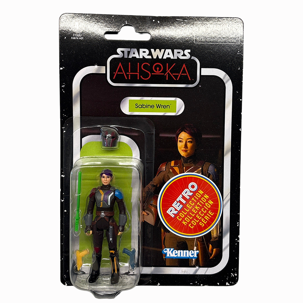 Sabine Wren Star Wars Retro Collection Action Figure incase Ahsoka Kenner action figure in original packaging