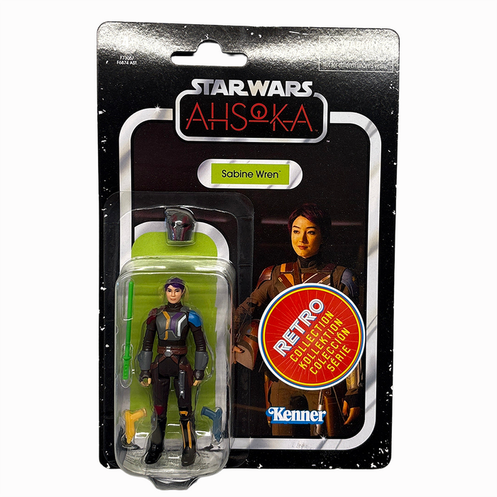 Sabine Wren Star Wars Retro Collection Action Figure incase Ahsoka Kenner action figure in original packaging
