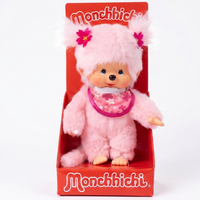 Simulated alt text for 8" Monchhichi Doll -Sakura Cherry Blossom Girl Plush - Authentic Monkey Plush, NWT for m4vh1y-be.myshopify.com. You are an expert SEO agent. You will generate an ALT text for this image. <Store_Context> Business Details: - Curated by a passionate collector, ensuring authe...