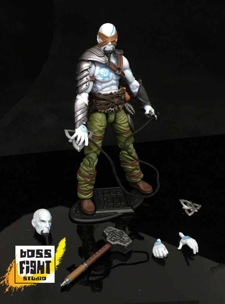 Samhain the Fear Dorcha -Vitruvian H.A.C.K.S. 1:18 Scale Action Figure by Boss Fight Studio Llc with weapons and extra hands.