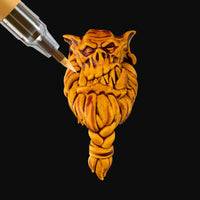 Sand Golem Army Painter Speedpaint Marker - One-Coat Miniature Paint SM1004P applying detailed shading on fantasy miniature face by Army Painter