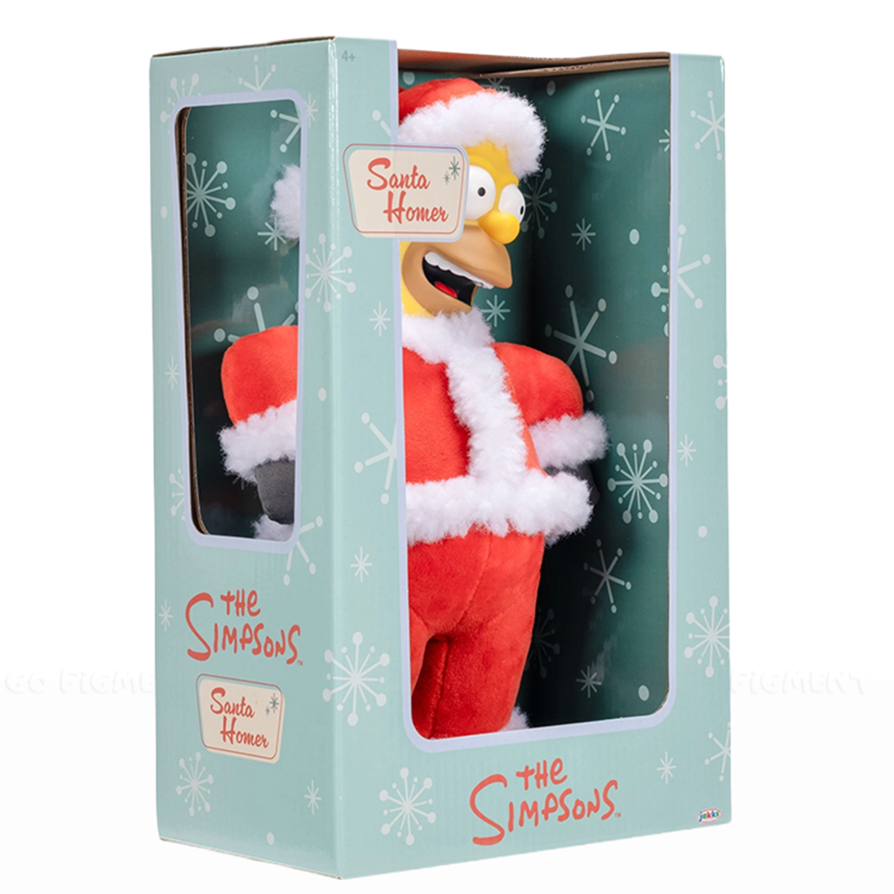 Santa Homer Plush 10" Roto-Plush The Simpsons Holiday Figure Jakks Pacific New in festive box