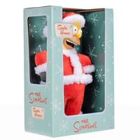 Santa Homer Plush 10" Roto-Plush The Simpsons Holiday Figure Jakks Pacific New in festive box
