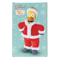 Santa Homer Plush 10" Roto-Plush The Simpsons Holiday Figure Jakks Pacific New in Santa costume with blue background