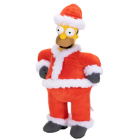 Santa Homer Plush 10" Roto-Plush The Simpsons Holiday Figure Jakks Pacific New in red Santa suit and hat.