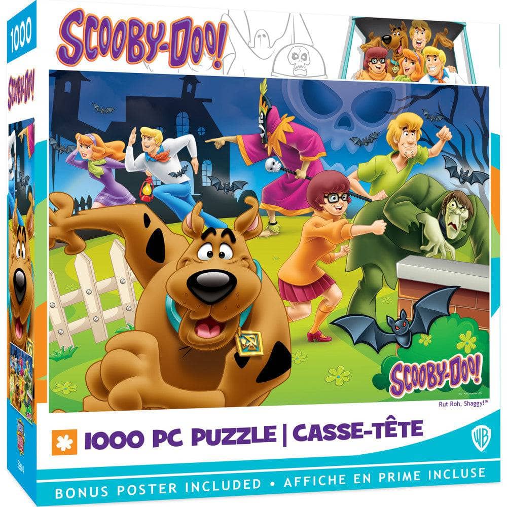 Scooby-Doo! 1000 Piece The Mystery Inc. Gang Puzzle Masterpieces by Master Pieces featuring classic characters in spooky setting