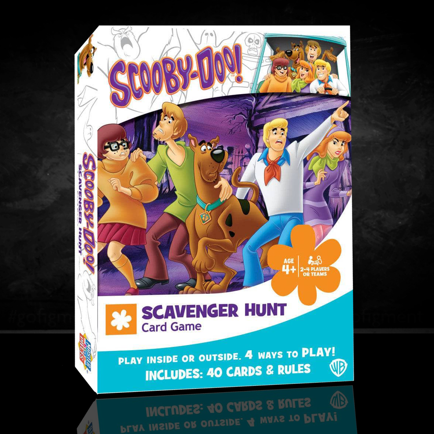 Scooby-Doo Scavenger Hunt Card Game MasterPieces Kids Game New with 40 cards and 2-4 player teams packaging view