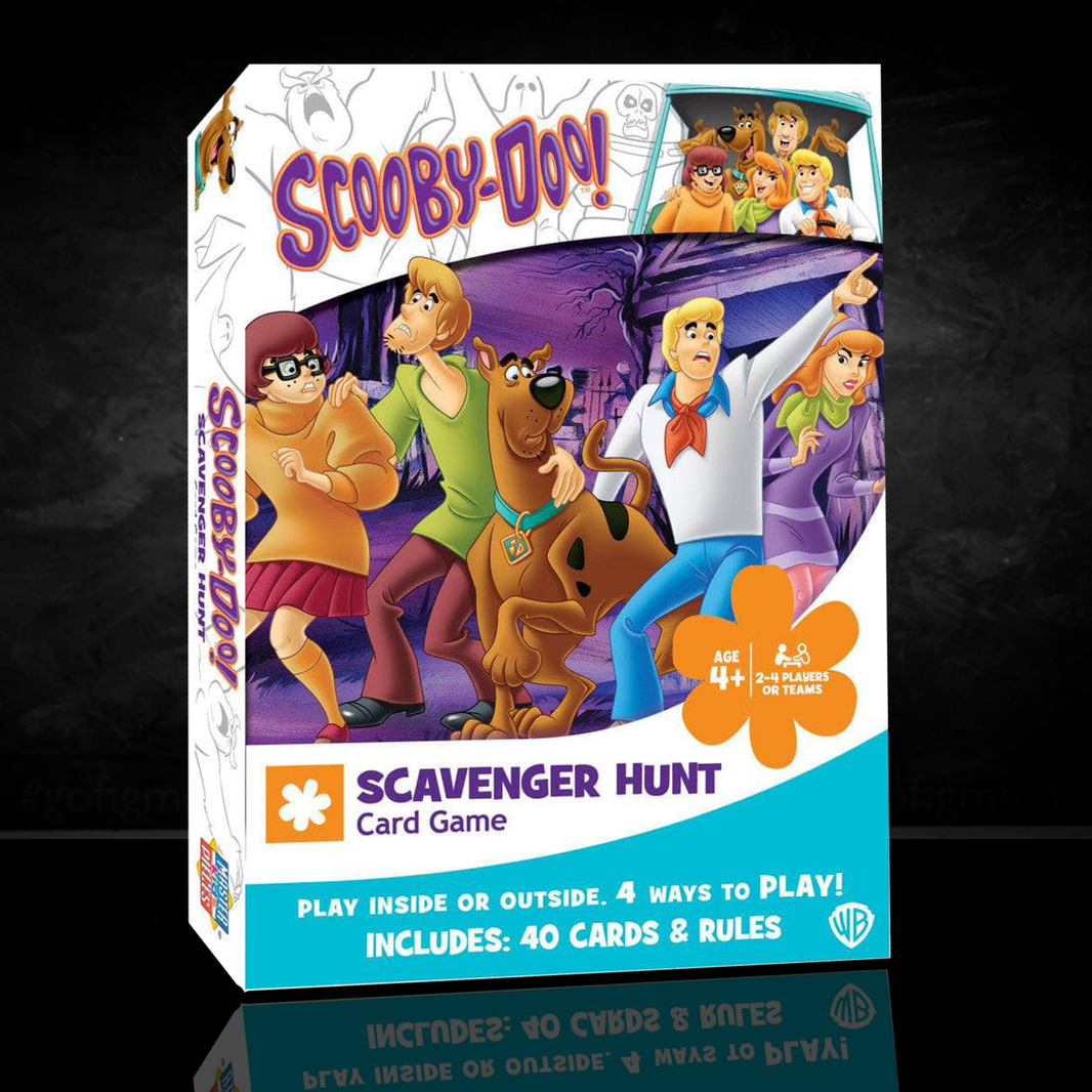 Scooby-Doo Scavenger Hunt Card Game MasterPieces Kids Game New with 40 cards and 2-4 player teams packaging view