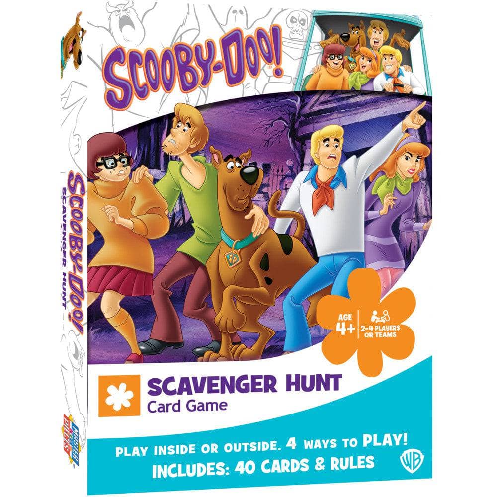 Scooby-Doo Scavenger Hunt Card Game MasterPieces Kids Game New featuring Velma, Shaggy, Scooby, Fred, and Daphne on box art