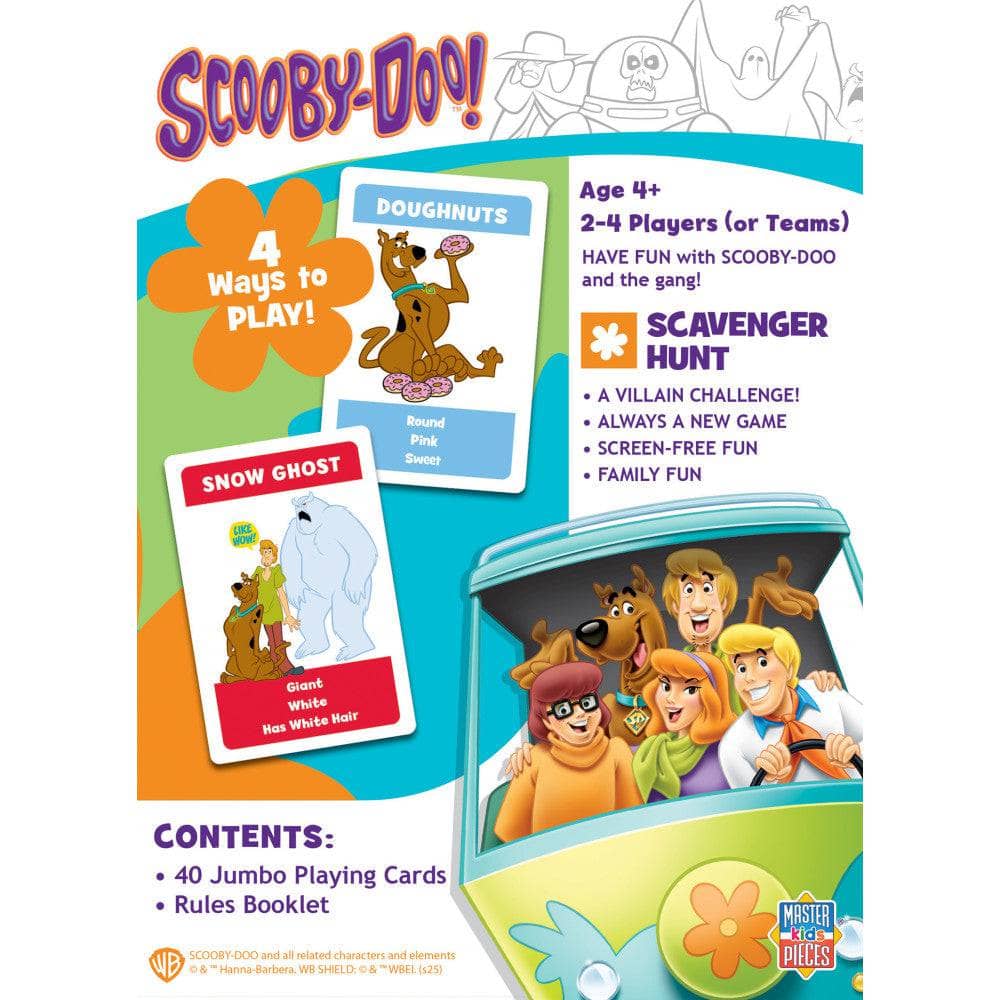 Scooby-Doo Scavenger Hunt Card Game MasterPieces Kids Game New with 40 jumbo playing cards and rule booklet by Master Pieces