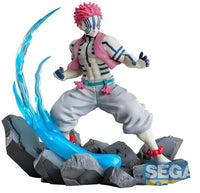 Sega XrossLink Anime Demon Slayer: Akaza Statue - Authentic new in box with blue energy effect and rocky base by Sega