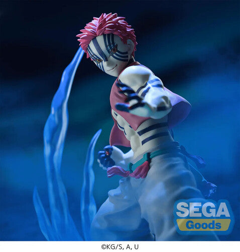 Sega XrossLink Anime Demon Slayer: Akaza Statue - Authentic new in box with dynamic blue water effect by Sega