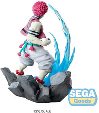 Sega XrossLink Anime Demon Slayer: Akaza Statue - Authentic by Sega new in box with vivid blue energy effect and rocky base pose