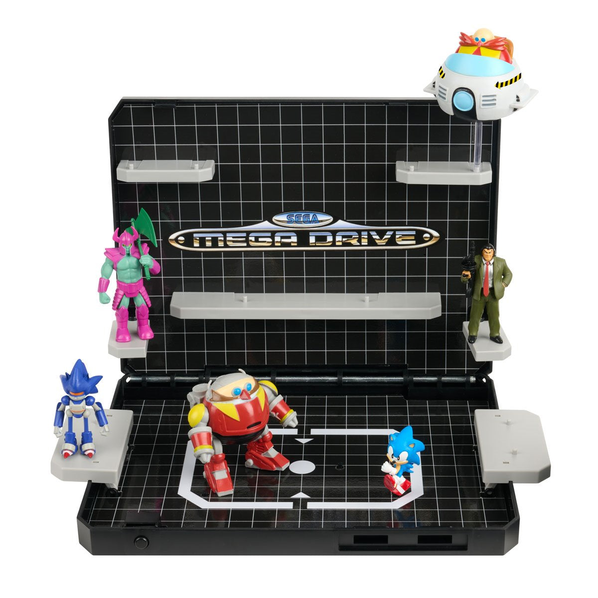 Console Heroes Sega Mega Drive Supervillain Boss Bundle Playset with Sonic the Hedgehog Cartridge new in box by Go Figment