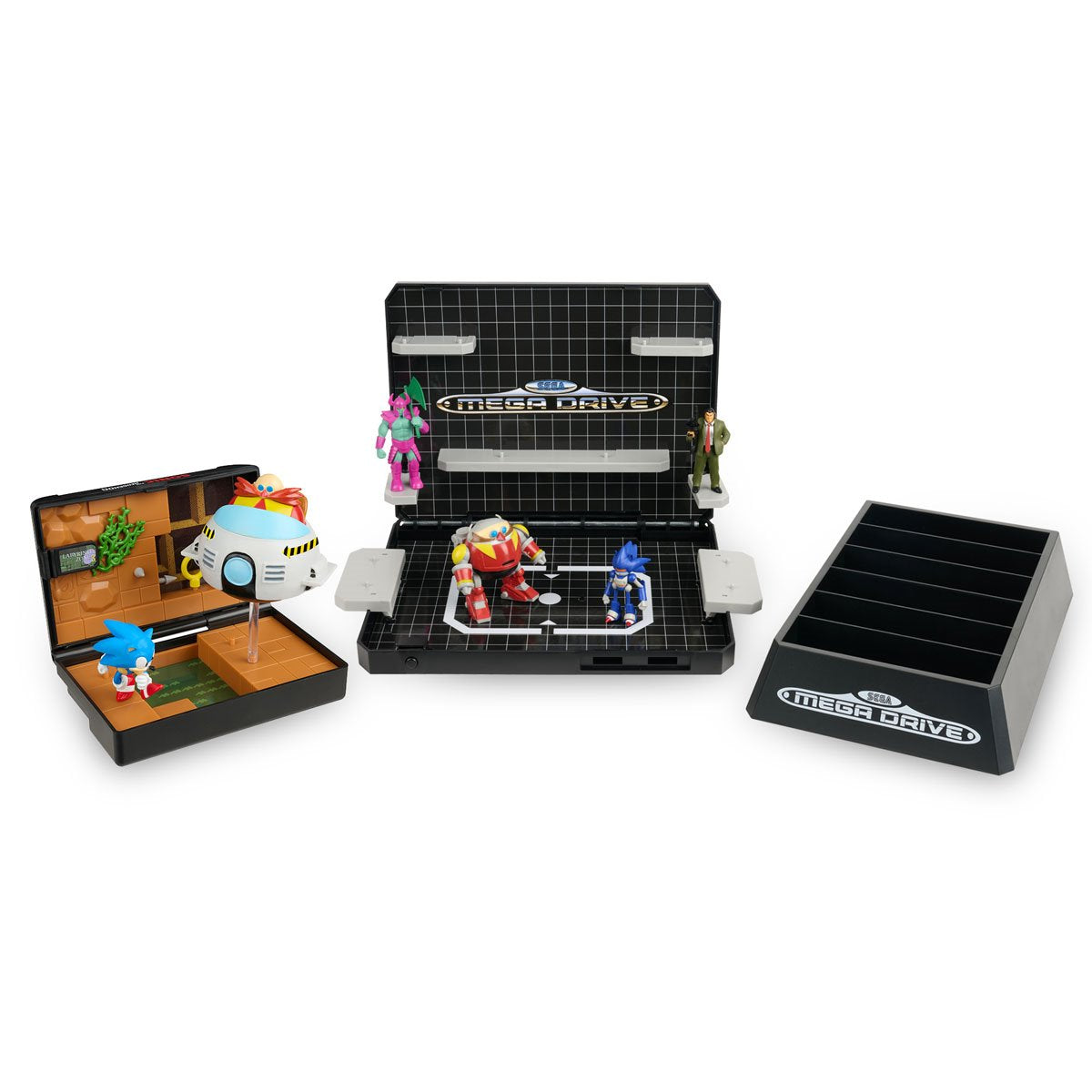Console Heroes Sega Mega Drive Supervillain Boss Bundle Playset with Sonic the Hedgehog Cartridge new in box by Go Figment