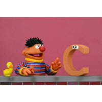 Ernie - Sesame Street Ultimate NECA 7-Inch Scale Action Figure with rubber ducky and letter C collectible new in box