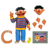 Ernie - Sesame Street Ultimate NECA 7-Inch Scale Action Figure new in box with extra heads, hands, duck, and picture frame accessory