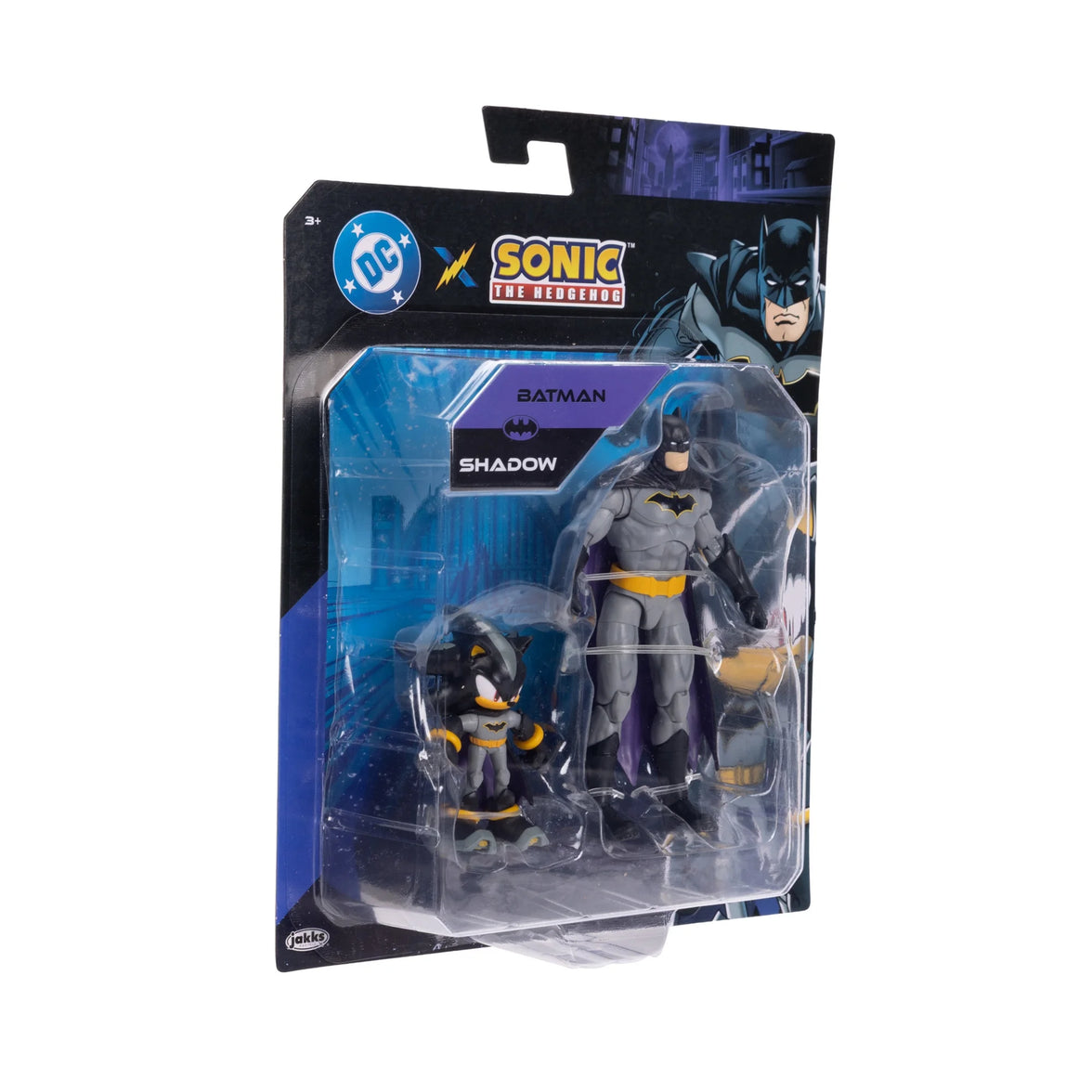 DC x Sonic the Hedgehog Multipack - Batman & Shadow as Batman Action Figures by Go Figment, new in box 5-inch scale