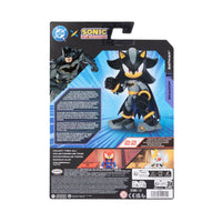 DC x Sonic the Hedgehog 5" Shadow as Batman Action Figure new in box by Jakks Pacific with detailed packaging artwork