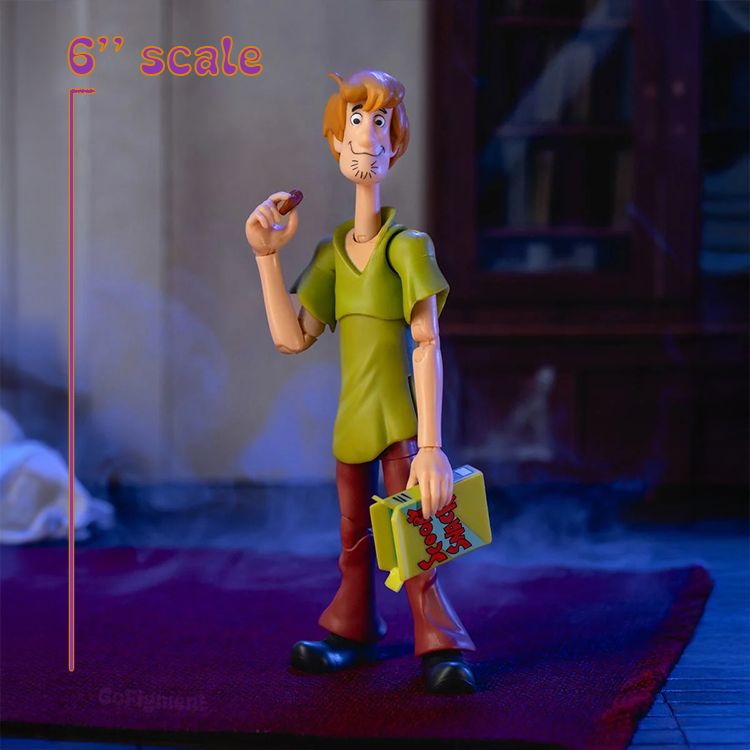 Jada Toys Scooby-Doo Shaggy Rogers 6-inch articulated action figure holding Scooby Snack box