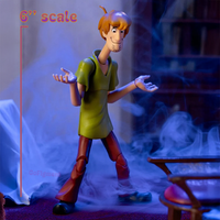 Jada Toys 6-inch Shaggy Rogers action figure from Scooby-Doo with green shirt and brown pants in foggy setting