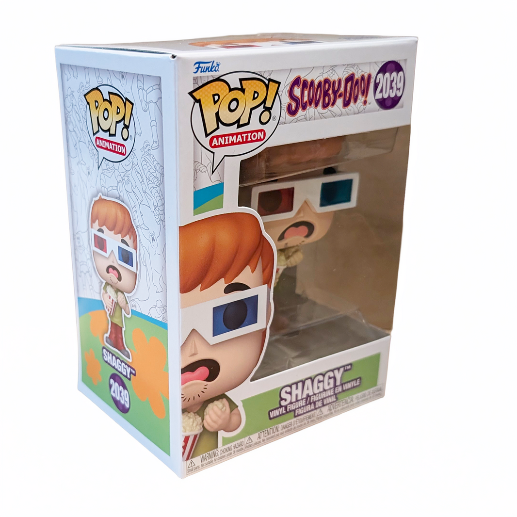 Funko Pop Animation Scooby-Doo Shaggy with popcorn vinyl figure #2039 in original display box protector