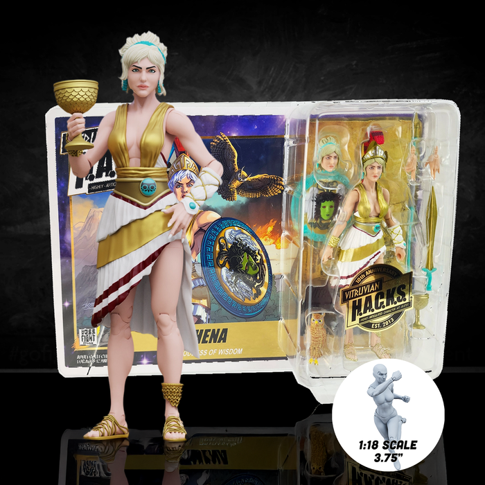 Vitruvian H.A.C.K.S. Action Figure – Athena 10th Anniversary Edition – Legendary Greek Warrior Goddess 1:18 Scale new in box by Boss Fight Studio Llc