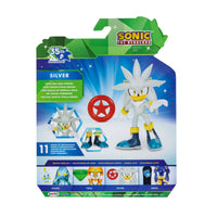 Silver with Red Star Sonic the Hedehog 35th Anniversary Collectible Figure by Jakks new in box scale 1:18