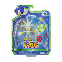 Silver with Red Star Sonic the Hedehog 35th Anniversary Collectible Figure by Jakks new in box scale 1:18