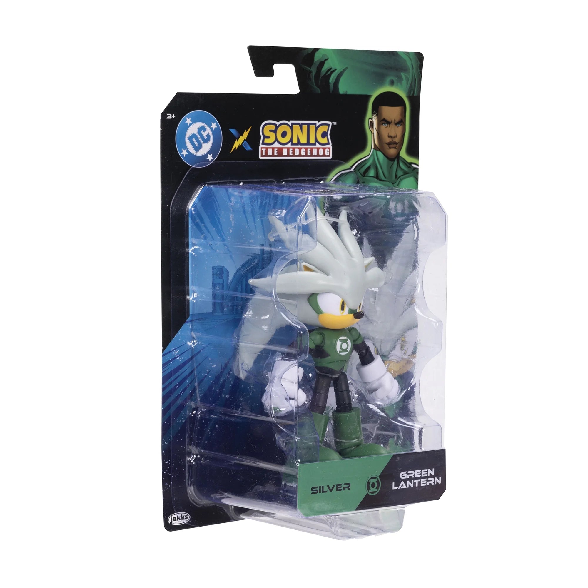 DC x Sonic the Hedgehog 5" Silver as Green Lantern Action Figure new in box by Go Figment 5-inch collectible toy