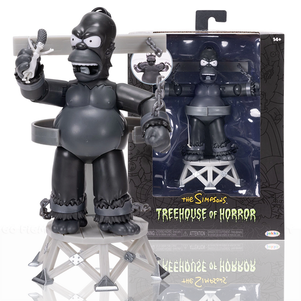 King Homer Action Figure The Simpsons Treehouse of Horror III 5in Scale by Jakks Pacific in black and gray collectible design