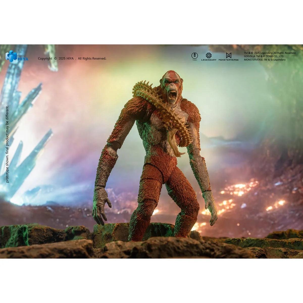 Skar King Godzilla x Kong The New Empire Exquisite Basic Series 6-Inch Action Figure by Exquisite posed in dynamic battle stance