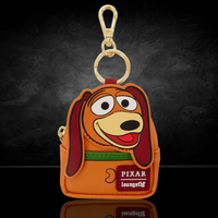 Toy Story 30th Anniversary Cosplay Mini-Backpack U-PICK Bag Charms By Loungefly featuring a playful dog design with gold hardware clip