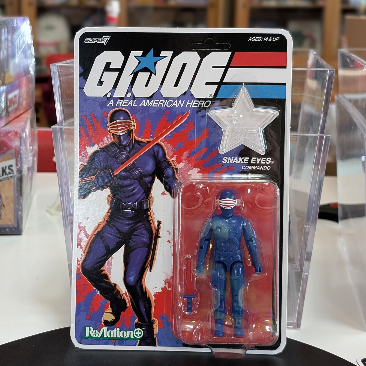 G.I. Joe Snake Eyes (America's 250th Anniversary) 3 3/4-Inch ReAction+ Figure by Super7 new in sealed packaging