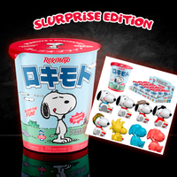 Go Figment Peanuts Rokimoto Wave 2 Slurprise Edition cup with Snoopy and Friends collectible vinyl figures display